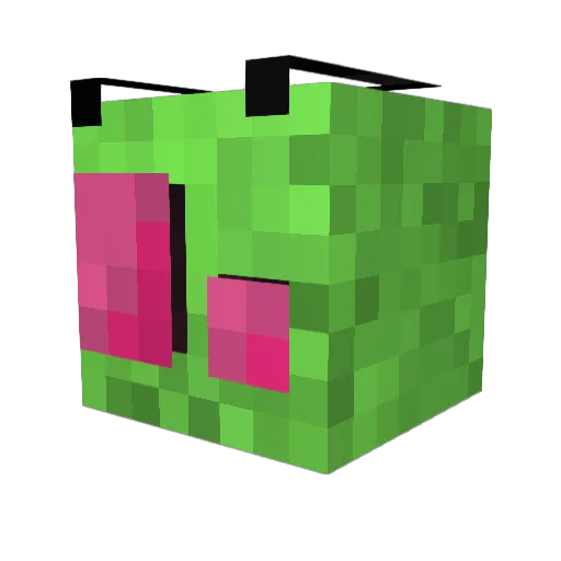 the_invader Minecraft avatar head, 3D render