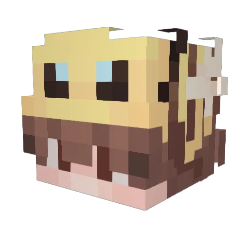 the_kazu1 Minecraft avatar head, 3D render
