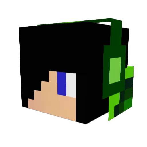 the_king_aviv Minecraft avatar head, 3D render