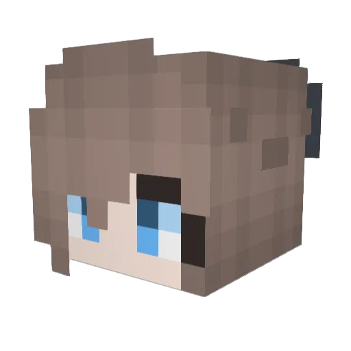 the_king_miner Minecraft avatar head, 3D render