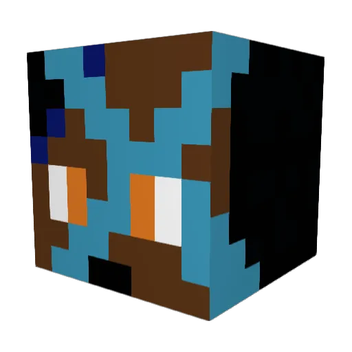 the_lurkest Minecraft avatar head, 3D render
