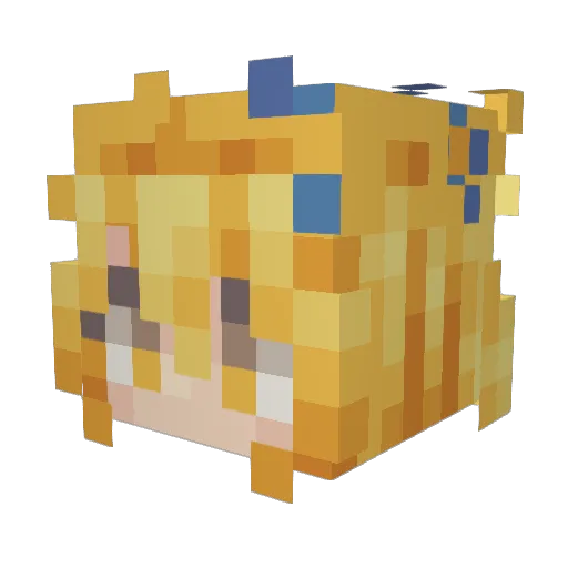 the_og_luksus Minecraft avatar head, 3D render