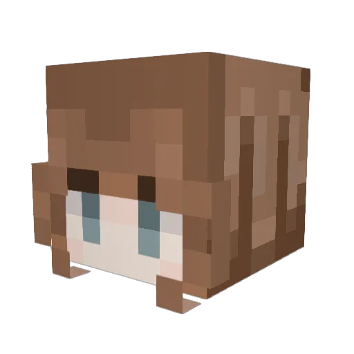 the_raft Minecraft avatar head, 3D render