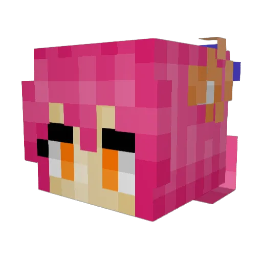 the_raposo Minecraft avatar head, 3D render