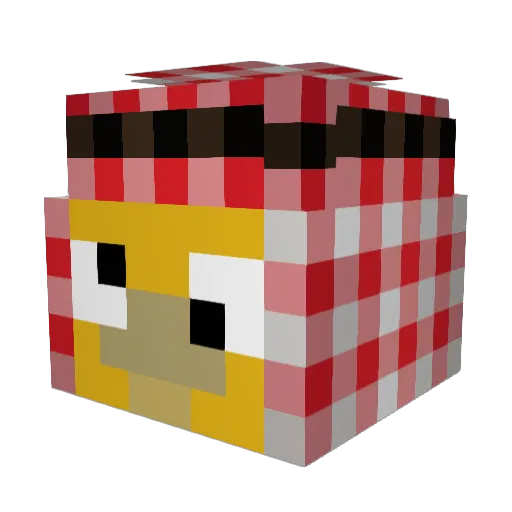 the_redison Minecraft avatar head, 3D render