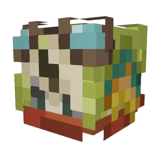 the_shiloh Minecraft avatar head, 3D render