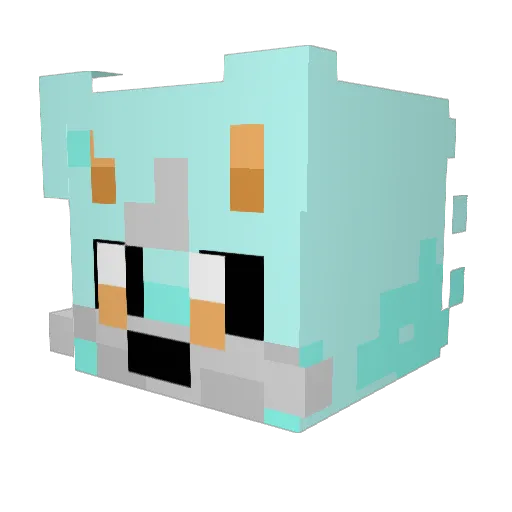 the_snack_curry Minecraft avatar head, 3D render