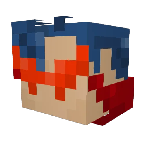 the_superhand Minecraft avatar head, 3D render