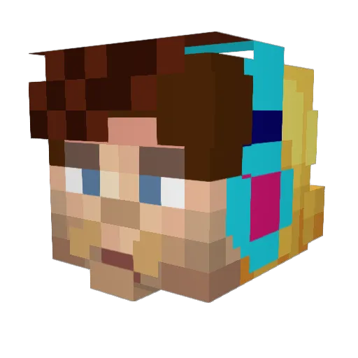 the_truegoat Minecraft avatar head, 3D render