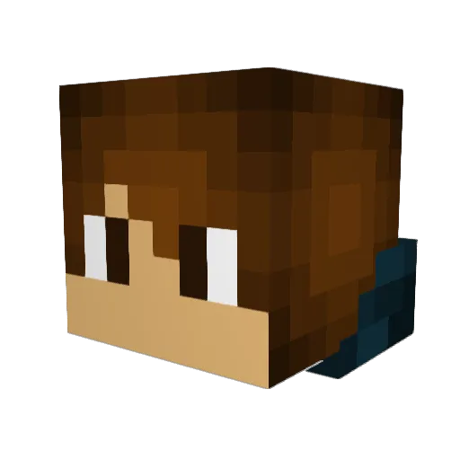 the_warrior_02 Minecraft avatar head, 3D render