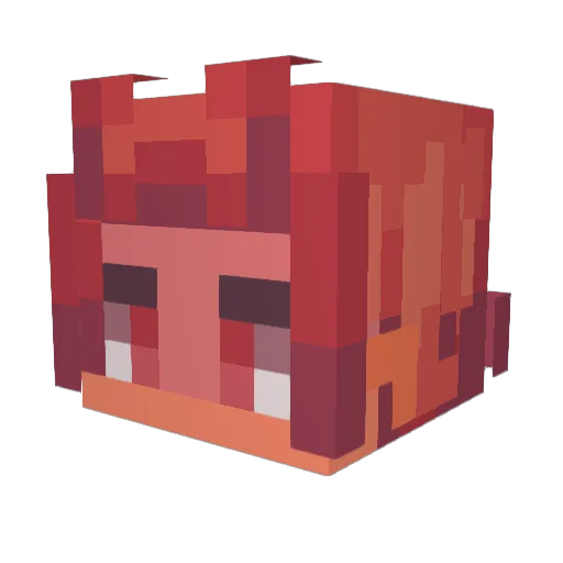 the_wildwolf929 Minecraft avatar head, 3D render