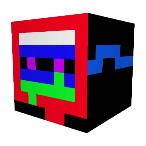 the_world_48 Minecraft avatar head, 3D render