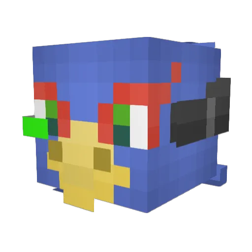 theabn Minecraft avatar head, 3D render