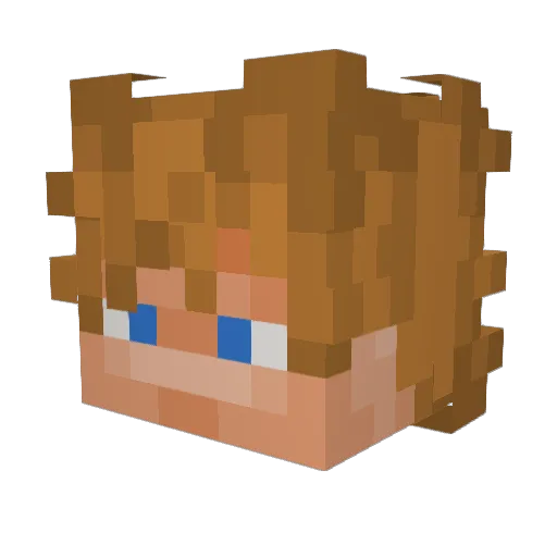theadhdemon Minecraft avatar head, 3D render