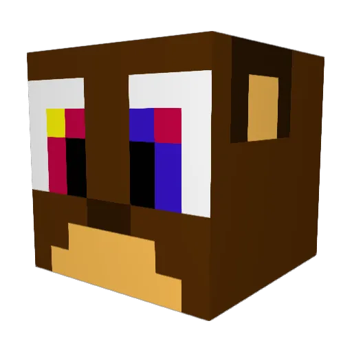 theakistea Minecraft avatar head, 3D render