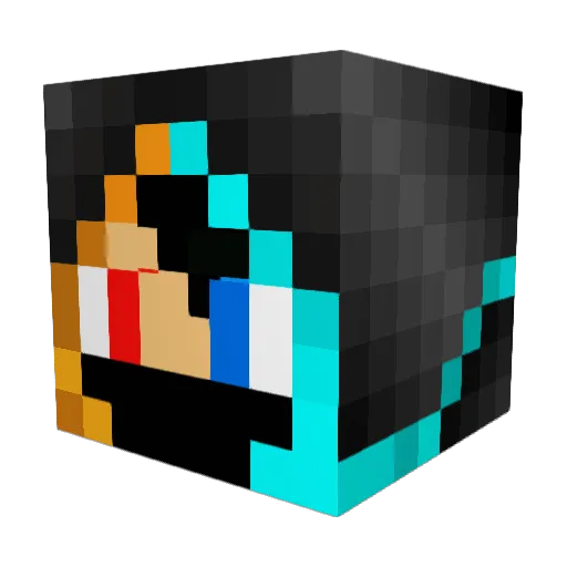 theamazinghunter Minecraft avatar head, 3D render