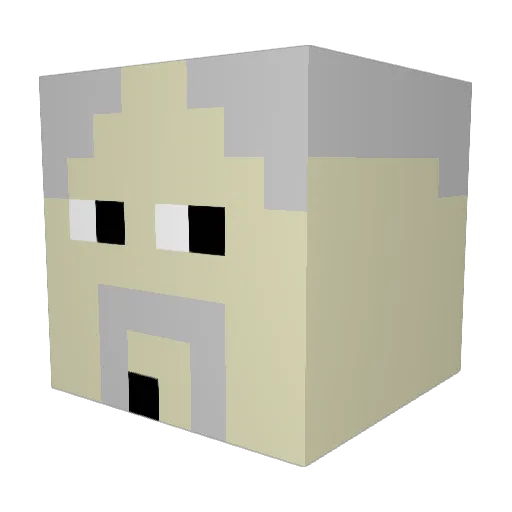 theathecampb Minecraft avatar head, 3D render