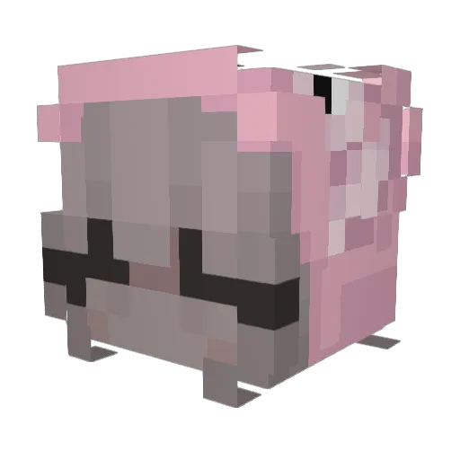theayoh Minecraft avatar head, 3D render