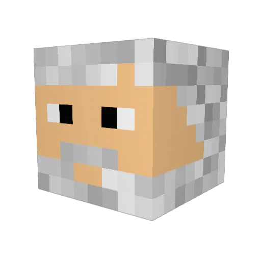 thebadprof Minecraft avatar head, 3D render