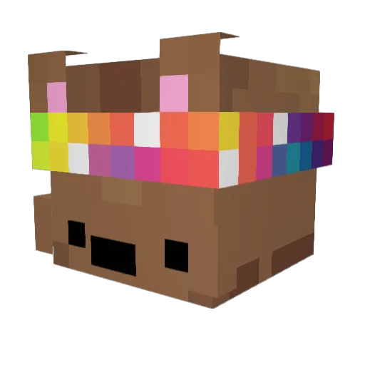 thebeae Minecraft avatar head, 3D render