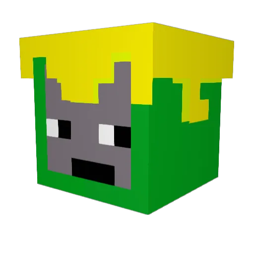 thebeast_30000 Minecraft avatar head, 3D render