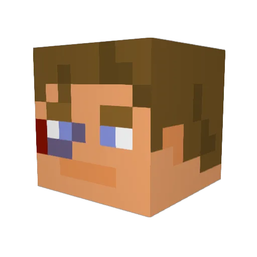 thebest14 Minecraft avatar head, 3D render