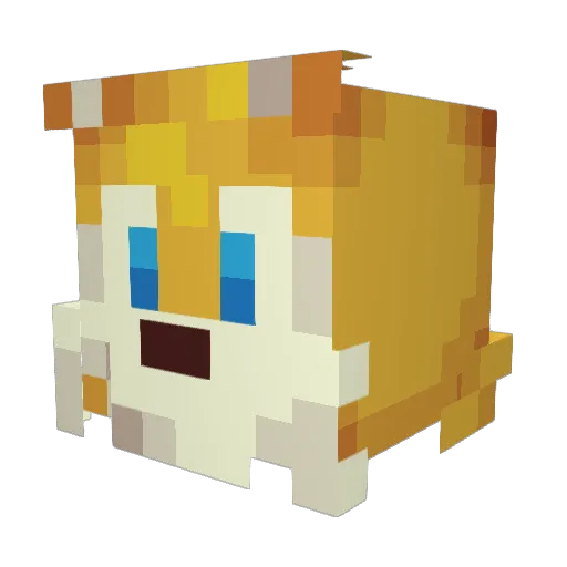 thebestofc Minecraft avatar head, 3D render