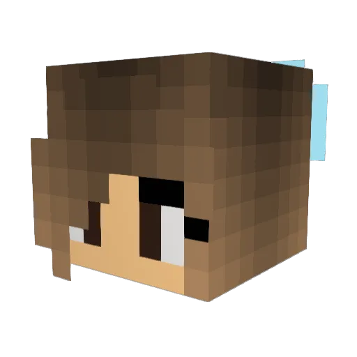 thebibbster Minecraft avatar head, 3D render