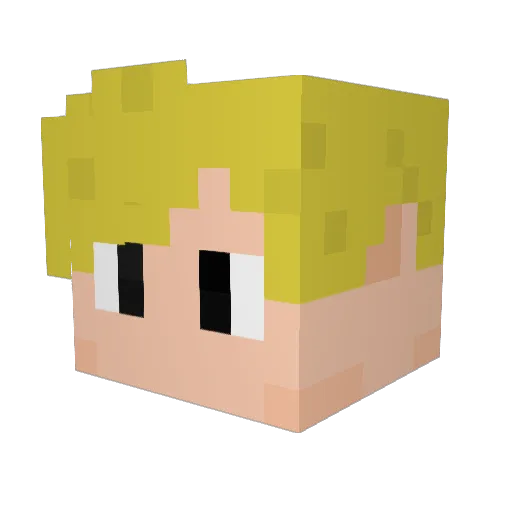 thebigdaddyola Minecraft avatar head, 3D render