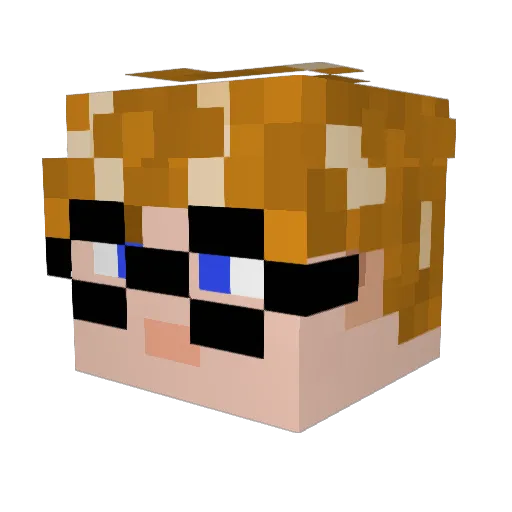 thebigdutton Minecraft avatar head, 3D render