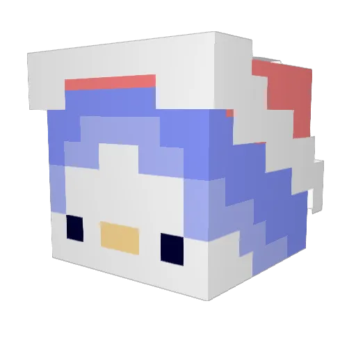 thebighong Minecraft avatar head, 3D render