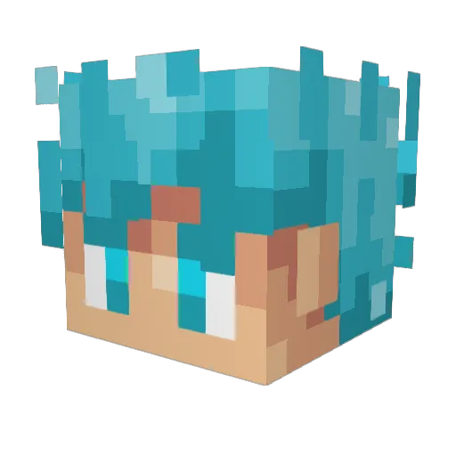 thebigk500 Minecraft avatar head, 3D render