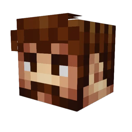 thebiglev Minecraft avatar head, 3D render