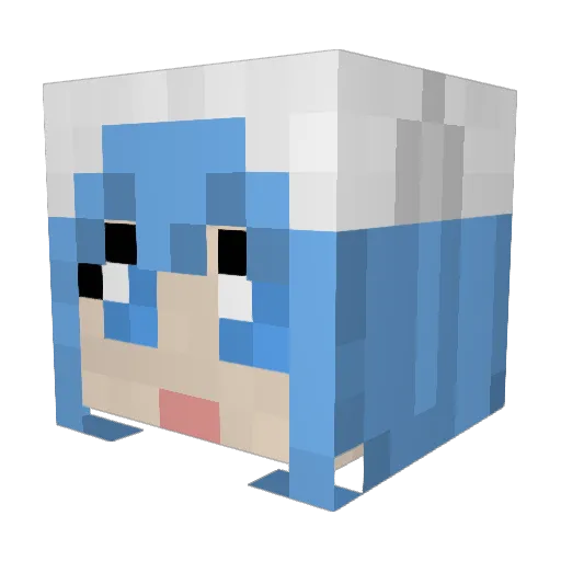 thebigpencil Minecraft avatar head, 3D render