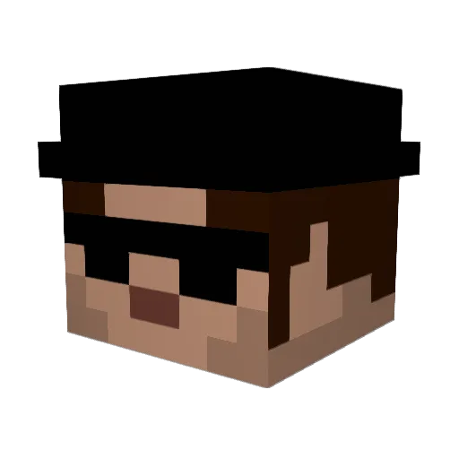 theblackfarmer Minecraft avatar head, 3D render