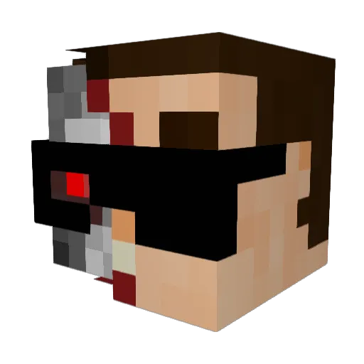 theblackfires Minecraft avatar head, 3D render