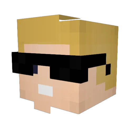 theblockbuilder Minecraft avatar head, 3D render