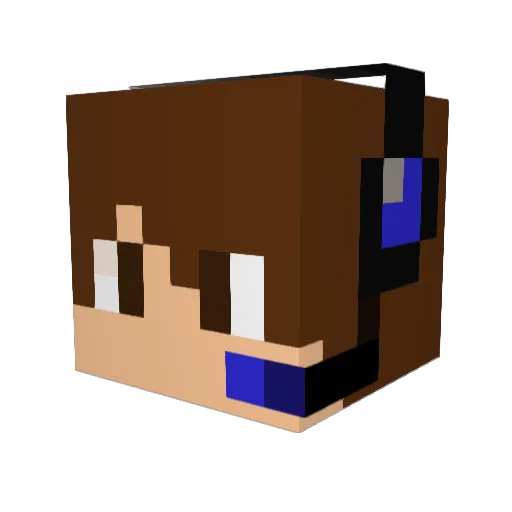theblue_monkey Minecraft avatar head, 3D render