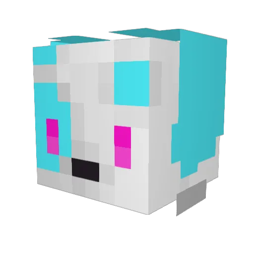 thebluedog Minecraft avatar head, 3D render