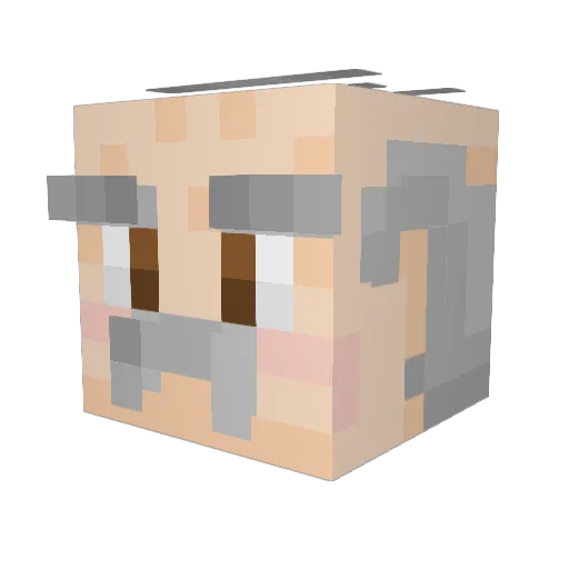 thebndster Minecraft avatar head, 3D render