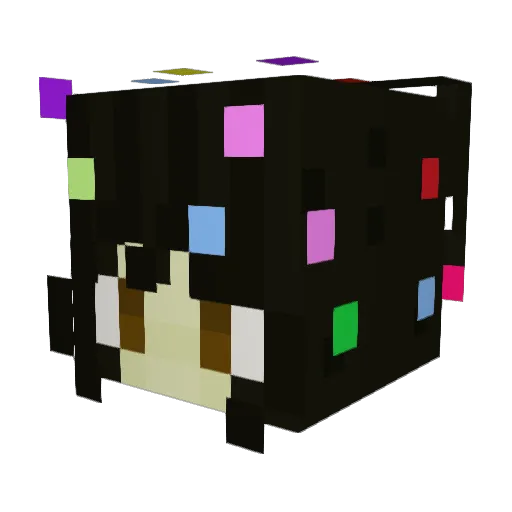 thebookadopter Minecraft avatar head, 3D render