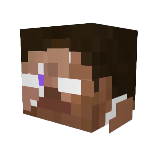 thebossoa Minecraft avatar head, 3D render