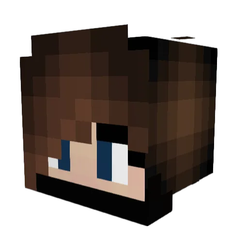 thebrookin Minecraft avatar head, 3D render