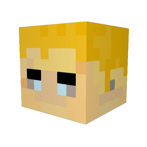 thebrowngrass Minecraft avatar head, 3D render