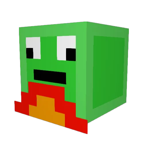 thebuttishere Minecraft avatar head, 3D render