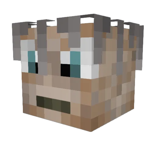 thebyebyeman Minecraft avatar head, 3D render