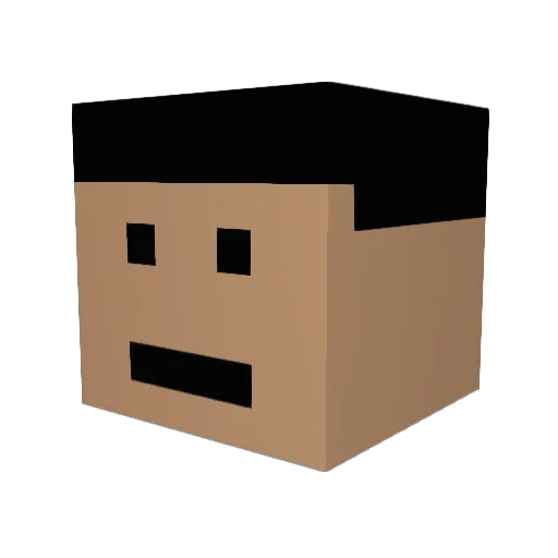 thecakey123 Minecraft avatar head, 3D render