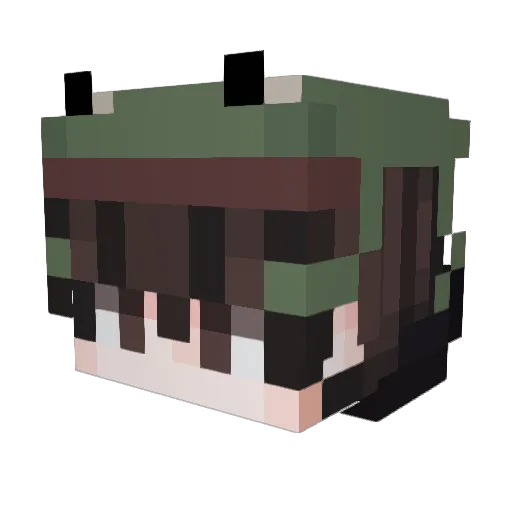 thecampani Minecraft avatar head, 3D render