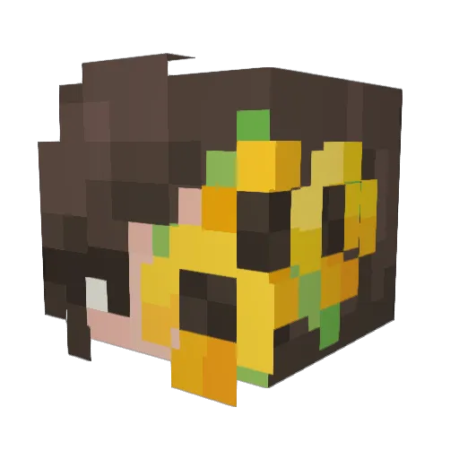 thecatarmy Minecraft avatar head, 3D render