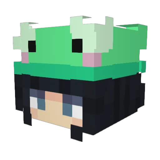 thechachaslide Minecraft avatar head, 3D render